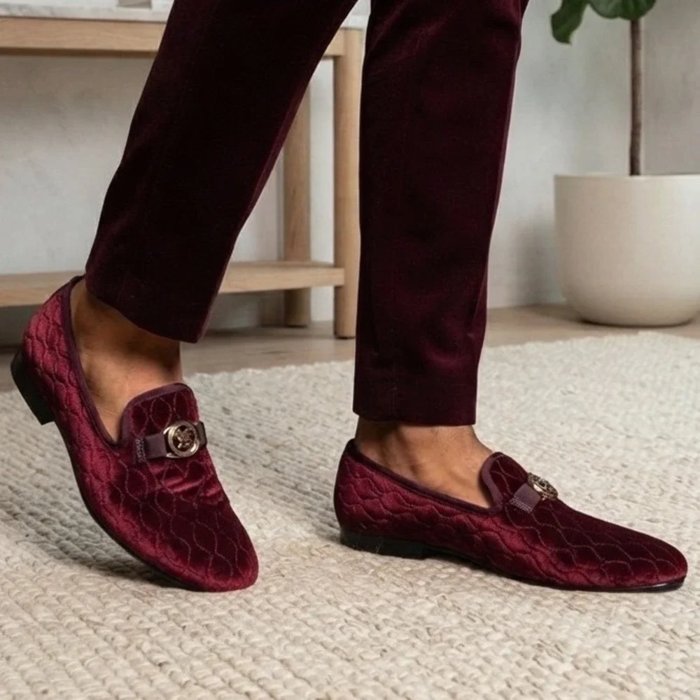 Stacy Adams Valet Slip On‎ Bit Loafer Men's Shoes Burgundy 25166-601 Size 7.5 M
